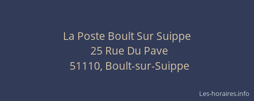 La Poste Boult Sur Suippe