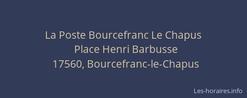 La Poste Bourcefranc Le Chapus