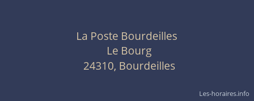 La Poste Bourdeilles
