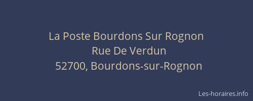 La Poste Bourdons Sur Rognon