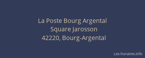 La Poste Bourg Argental