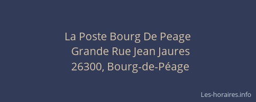 La Poste Bourg De Peage