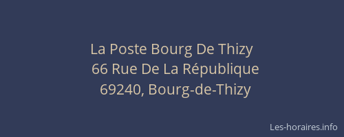 La Poste Bourg De Thizy