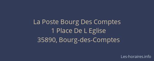 La Poste Bourg Des Comptes