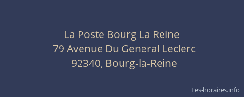 La Poste Bourg La Reine