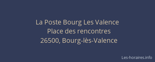 La Poste Bourg Les Valence