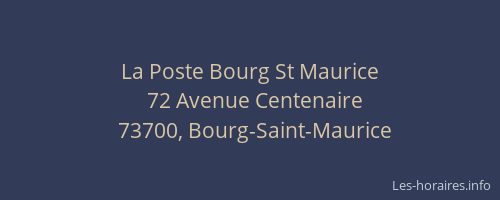 La Poste Bourg St Maurice
