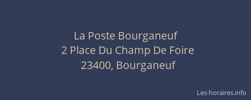 La Poste Bourganeuf