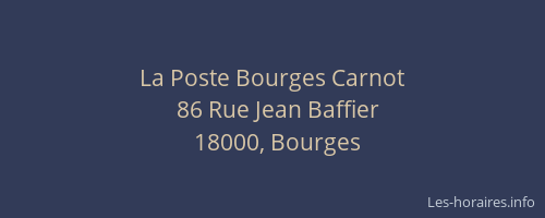 La Poste Bourges Carnot