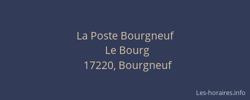 La Poste Bourgneuf