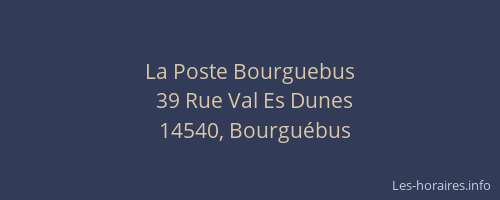 La Poste Bourguebus