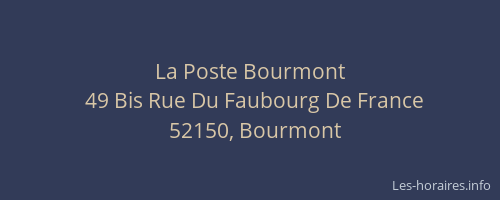 La Poste Bourmont