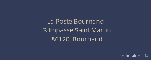 La Poste Bournand