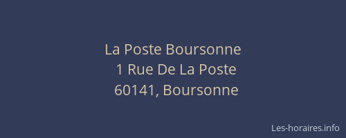 La Poste Boursonne