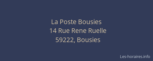La Poste Bousies