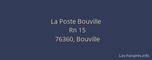 La Poste Bouville