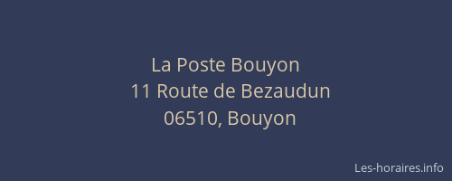 La Poste Bouyon