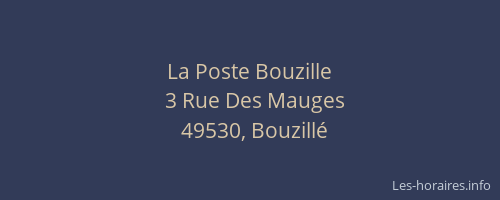 La Poste Bouzille