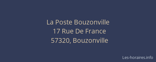 La Poste Bouzonville