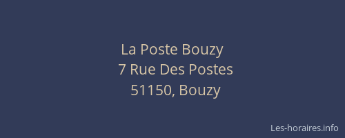 La Poste Bouzy