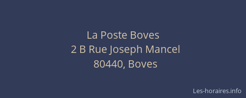 La Poste Boves