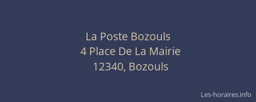 La Poste Bozouls