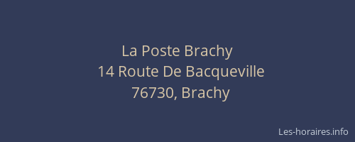 La Poste Brachy