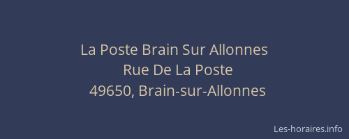 La Poste Brain Sur Allonnes