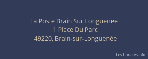 La Poste Brain Sur Longuenee