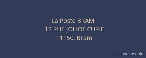 La Poste BRAM