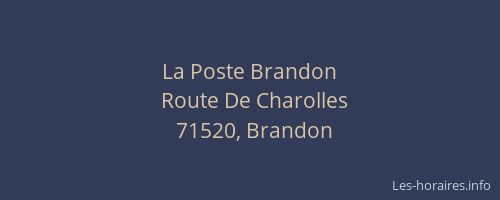 La Poste Brandon