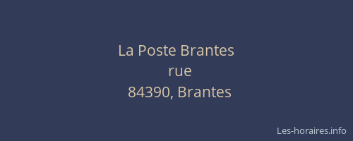 La Poste Brantes