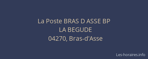 La Poste BRAS D ASSE BP