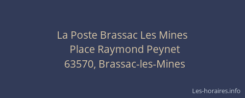 La Poste Brassac Les Mines