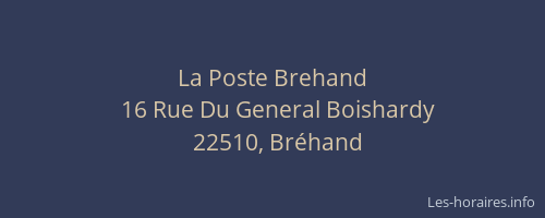 La Poste Brehand