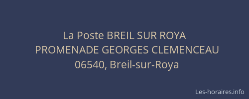La Poste BREIL SUR ROYA