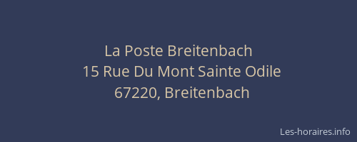 La Poste Breitenbach