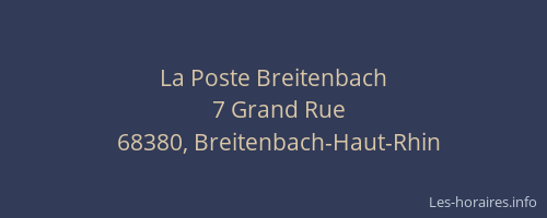 La Poste Breitenbach