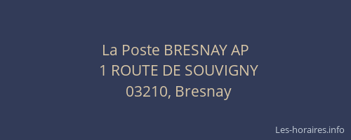 La Poste BRESNAY AP