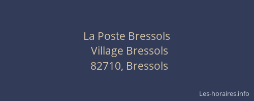 La Poste Bressols