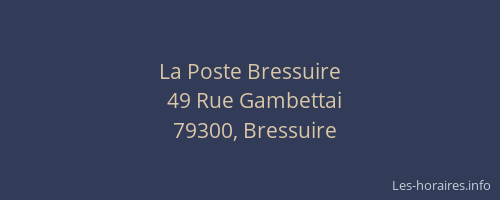 La Poste Bressuire