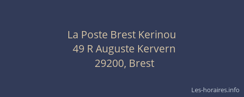 La Poste Brest Kerinou