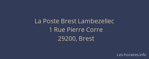 La Poste Brest Lambezellec
