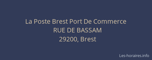 La Poste Brest Port De Commerce