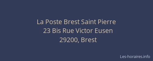 La Poste Brest Saint Pierre