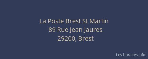 La Poste Brest St Martin