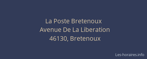 La Poste Bretenoux