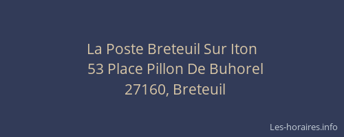 La Poste Breteuil Sur Iton