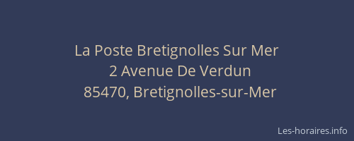 La Poste Bretignolles Sur Mer