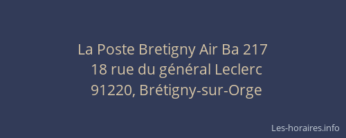 La Poste Bretigny Air Ba 217